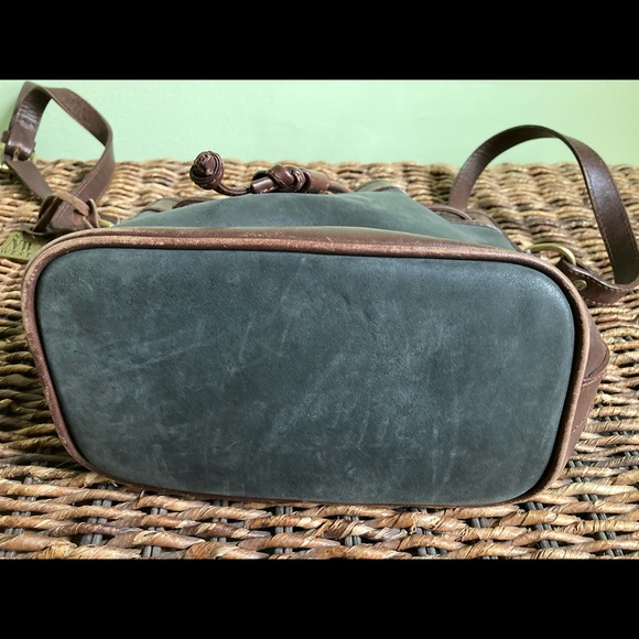 Vintage 1990s Nine West Small Hobo Bag Brown Leather Black Suede - Picture 7 of 10